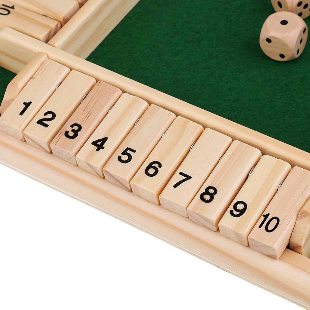 Shut The Box Board Number Drinking Games Party Pub Bar Family Game