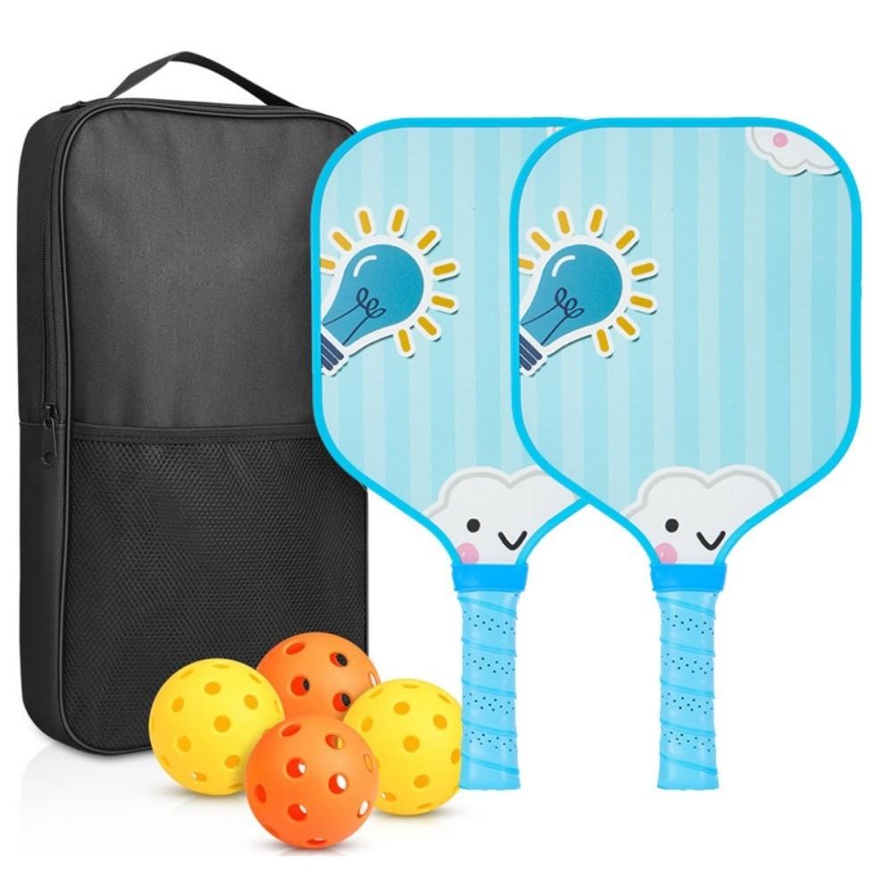 Cartoon Kid's Pickleball Set Portable Pickleball Game Set  Outdoor Sports