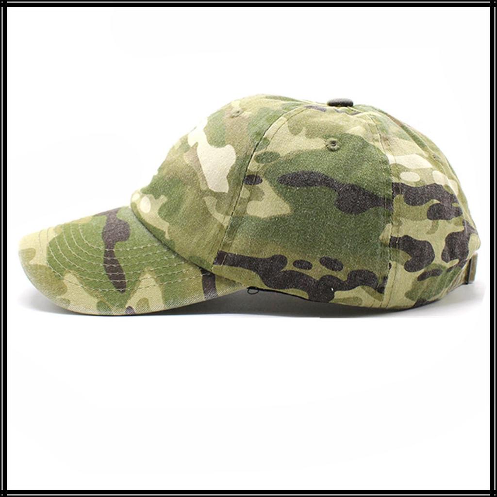 Camouflage CZ177 [White Fang] Hat, Cap, Military, Brim, Cool, Airsoft, Casual, Men's, Women's, (Dark Khaki)