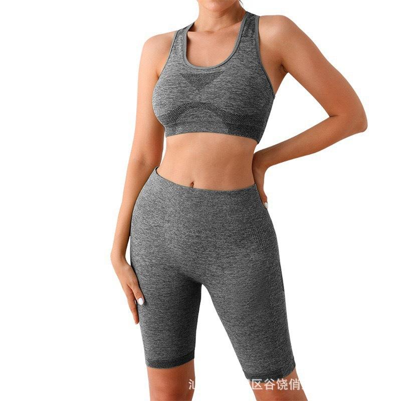 JYL Yoga Shorts Trousers Suit Sports Short Pants High Strength Integrated Vest