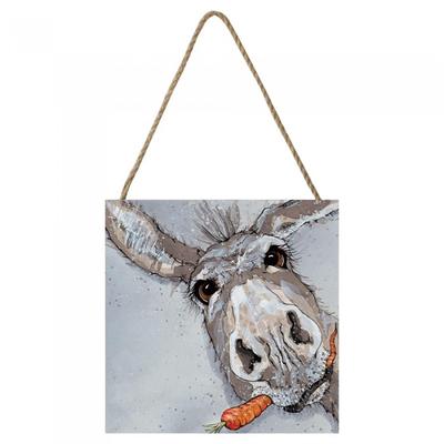 Bev Davies Crunchy Donkey Wood Plaque