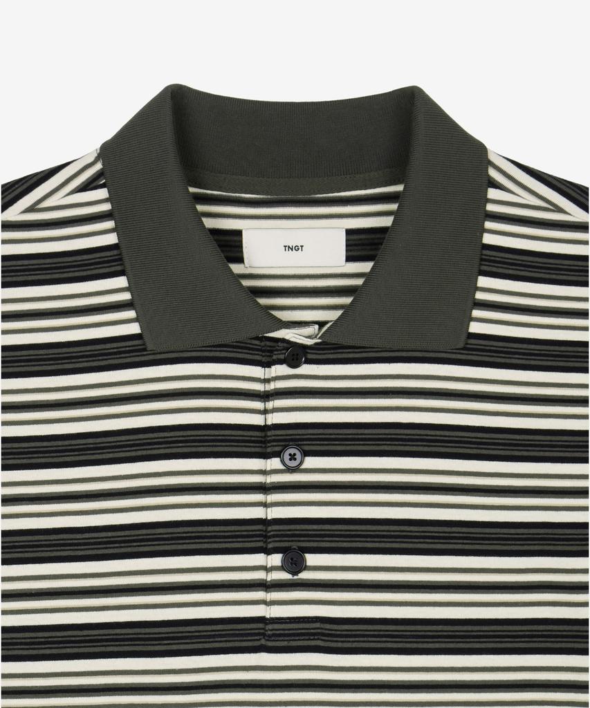 Tienjiti Stripe Polo (Khaki) Tnts6E207K2