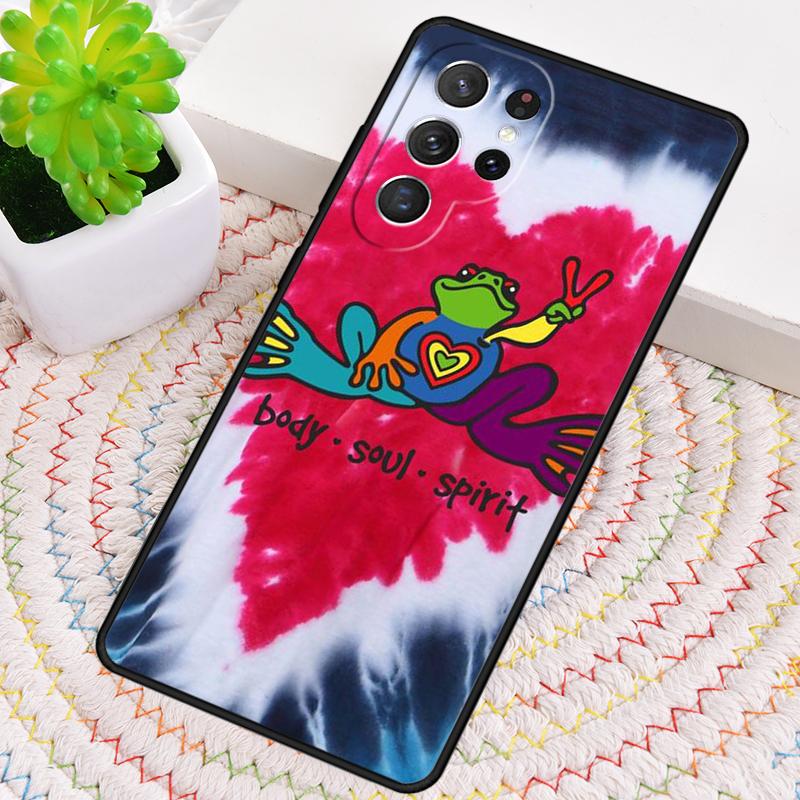 Frong Froggy Art Groovy Hippie Phone Case for Samsung Galaxy Note 10 Pro S26 Ultra S23 S24 FE S25 S21 S22 PLUS Shockproof Cove