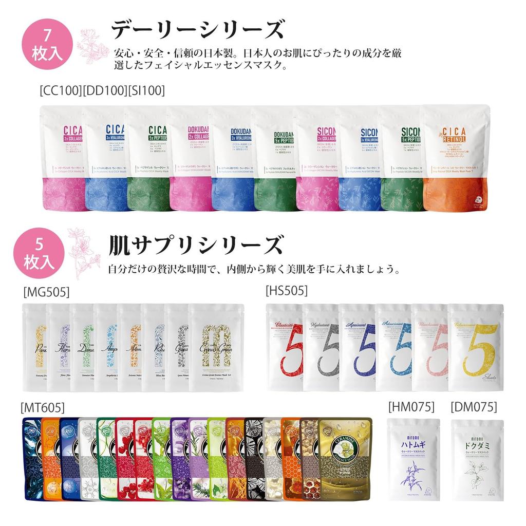 MITOMO LIFE Face Mask Lucky Large Capacity Bag, 100-Piece Pack, Moisturizing, [LBML000100]