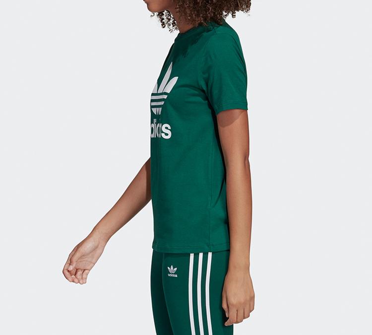 Adidas Originals Set in Sleeve T Shirt Women's Dark Green DV2597