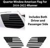 2x Quarter Window US Flag Decal Sticker For Toyota 4Runner 2010-2022 Matte Black