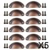 5x 12 Pulls Cup Pull Handles Knobs Shell Ear-Like Handle for Cabinet Dresser Drawer Bin (with