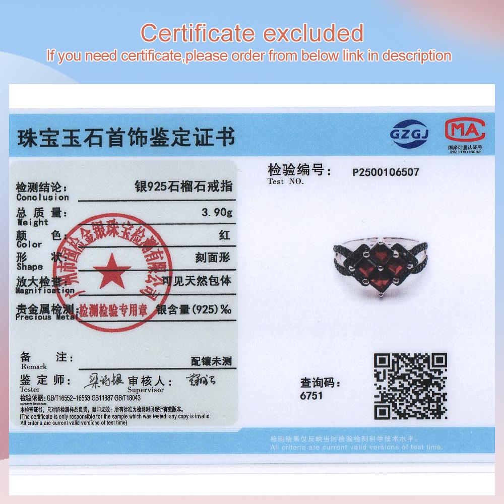 New arrival! unique ring with Natural Garnet gemstones Women's fine jewelry 925 sterling Silver