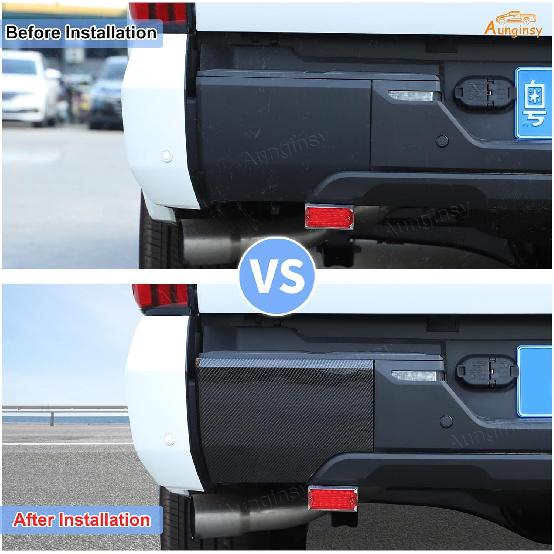 Car Rear Bumper Protector Guard Cover Compatible with Toyota Tundra 2022-2026, Pickup Rear Side Bumper Corner Guard Edge Protection Anti-Collision