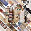 30Pcs Irregular Vintage Reading Bookmarks Unique Shape Design Reading Pages Book Marks Personalized Creative Bookmarks Gifts