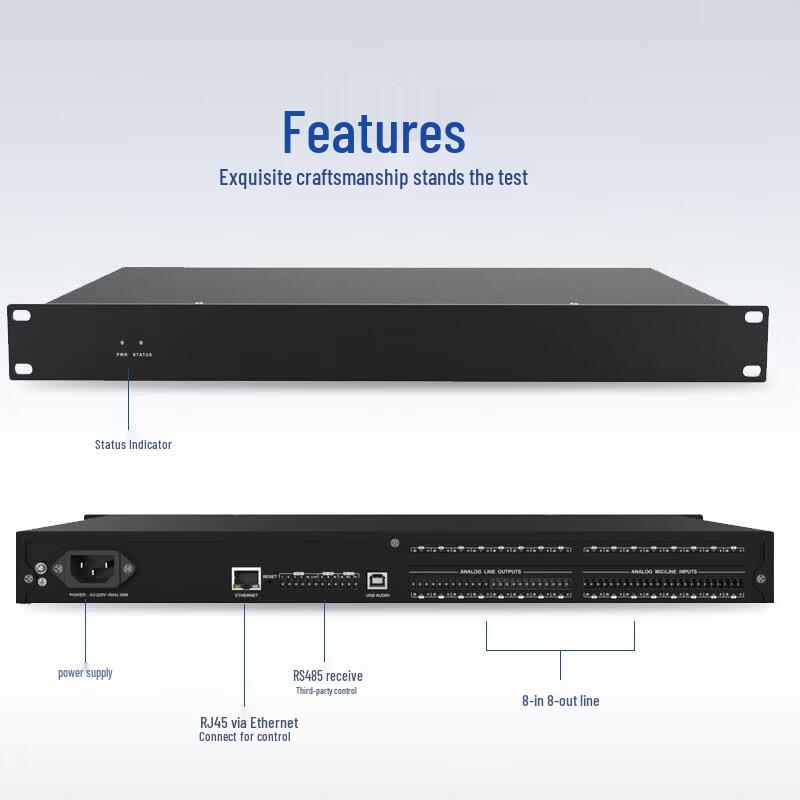 Youmai DX Series 8x8 Audio Matrix Processor (CN version)