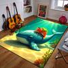 "Shrimp and Whale Underwater Scene" Patterned Carpet a Non Slip Rug Suitable for All Seasons and Any Setting, Gift