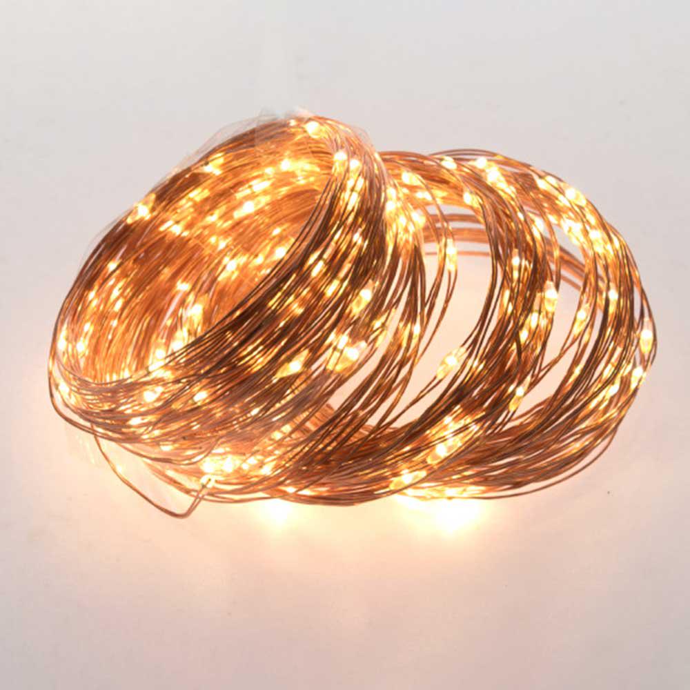 Solar Copper Lamp String Christmas LED Decorative Lamp Copper Star String Lamp Light String 8