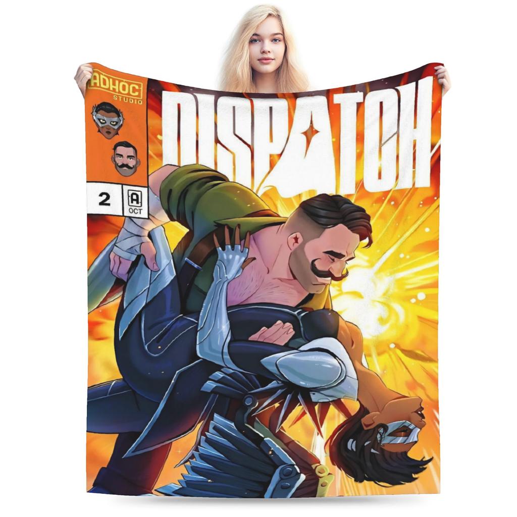 Покрывало для игры Dispatch Blanket Cover Invisigal Водяной Мальчик Шерстяное Пледовое Покрывало Декор для Путешествий на Самолете Ультрамягкое Теплое Покрывало на Кровать