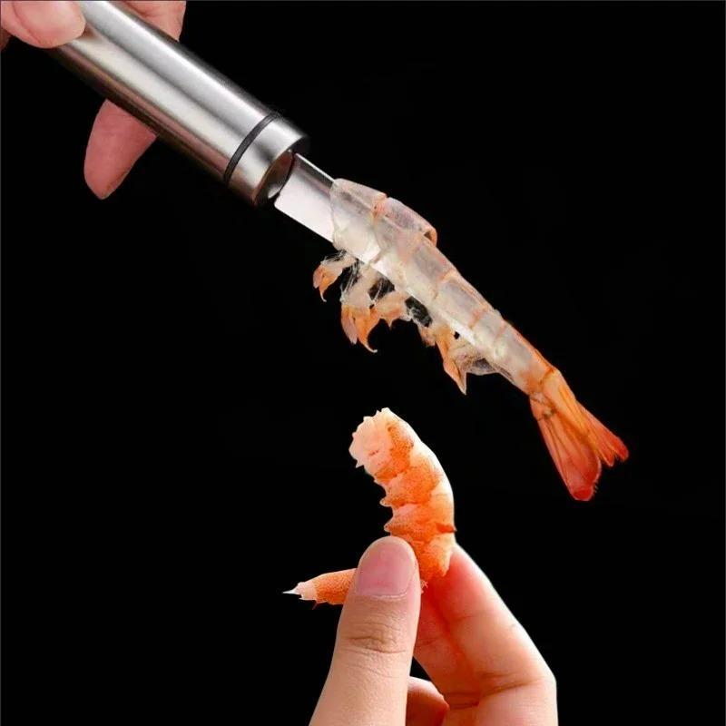 1/2/3PCS Multifunctional Fast Shrimp Peeler Stainless Steel Fish Scales Scraper Shrimp Line Cleaner Cut Tools Kitchen Accessories