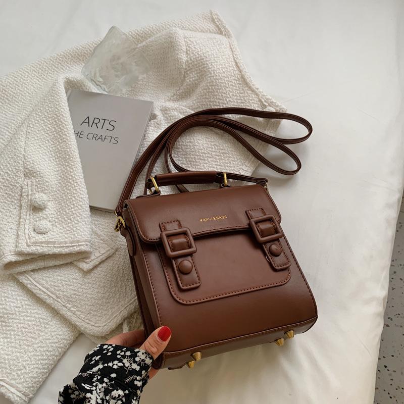 French retro simple backpack women's Cambridge bag autumn and winter new bag women's bag single shoulder crossbody handbag