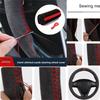 DIY Suede Car Steering Wheel Cover 15 Inch Auto Steering Wheel Wrap With Needle Thread Four Season Universal Car Accessories