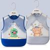 Waterproof Unisex Baby Bib: Anti-Stain Sleeveless Smock for Kids, Reversible Protective Wear.