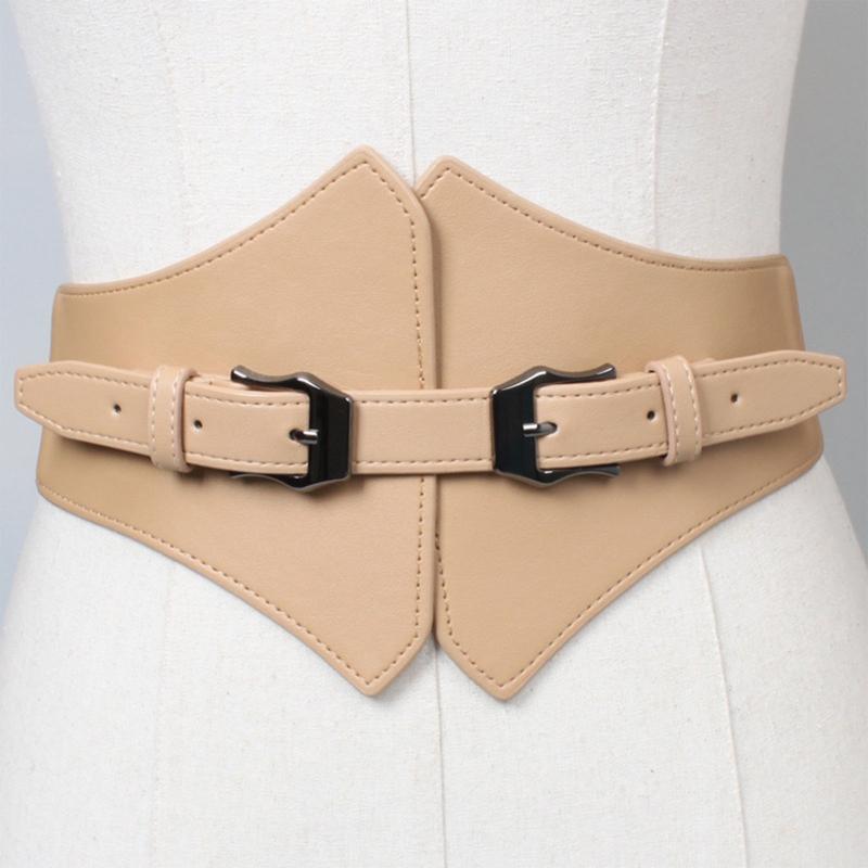 Corset PU Leather Cummerbunds Strap Belts for Women Banquet Elastic Tight High Waist Slimming Body Shaping Girdle Belt
