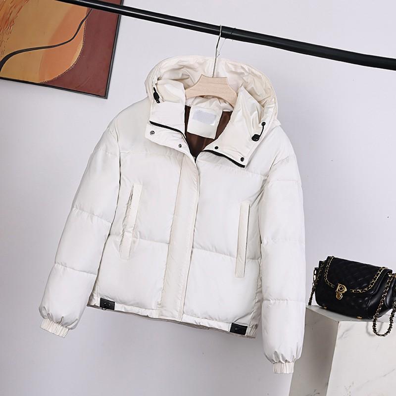 2026 Womens Short Winter Cotton Puffer Jacket Loose Fit Thick Warm Korean Fashion Coat