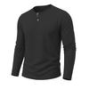 Men Long Sleeve Henley Shirt Casual Buttoned Base Layer Top Lightweight Comfortable Fit Soft Fabric
