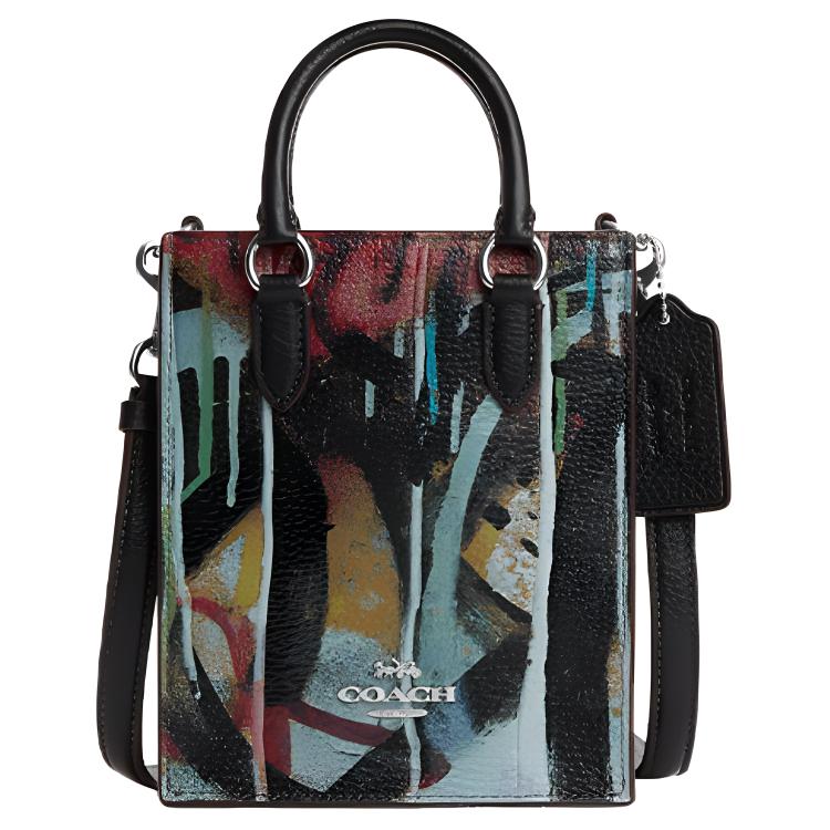 

Coach X Mint+Serf North/South 14 Collaboration Graffiti Print Leather Tote Bag Women Tote Bag Black CM213-SVA47 Basic Set (Bag+Dust Bag)