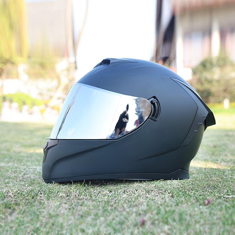 LVS-702 Motorcycle Helmet, Men's and Women's Dual Lens Couple Street Bike Full Helmet, Personality Prone Racing Helmet