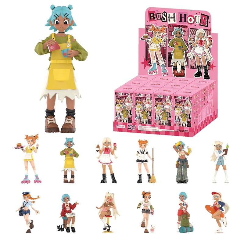 

POP MART Peach Riot Rush Hour series [Assortment Box 12 pieces] pop mart Gachagacha BLIND box figure plastic model premium toys PVC soft vinyl