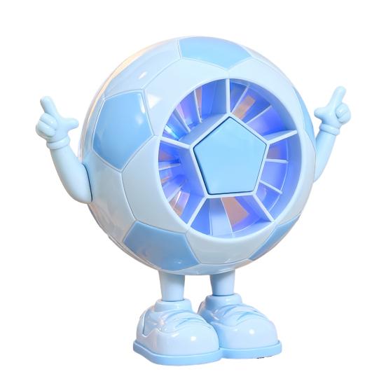 Soccer Hand Fan Football Shape Mini Handheld Fan With Led Light 1 Pc
