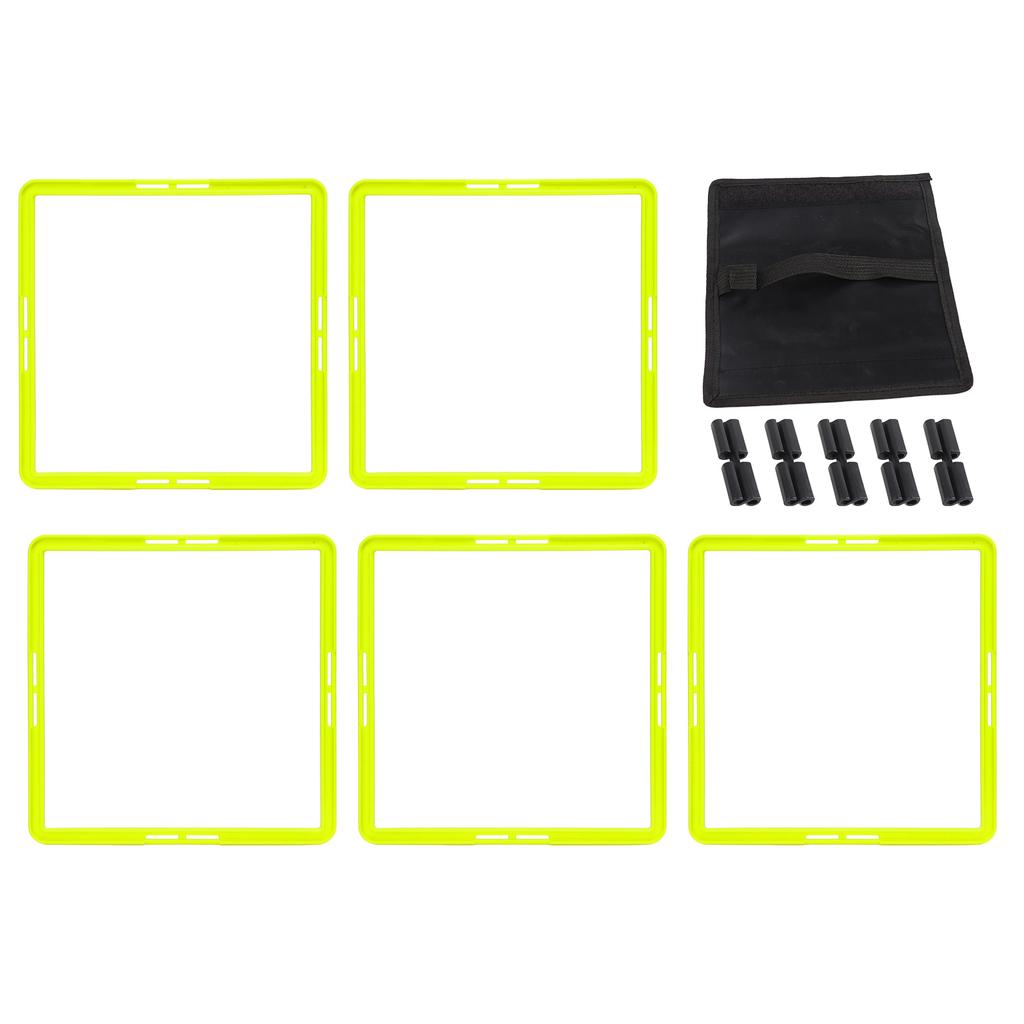 5 Pcs Training Rings Multifunctional Quadrilateral Physical Speed Training Rings for Basket Foot