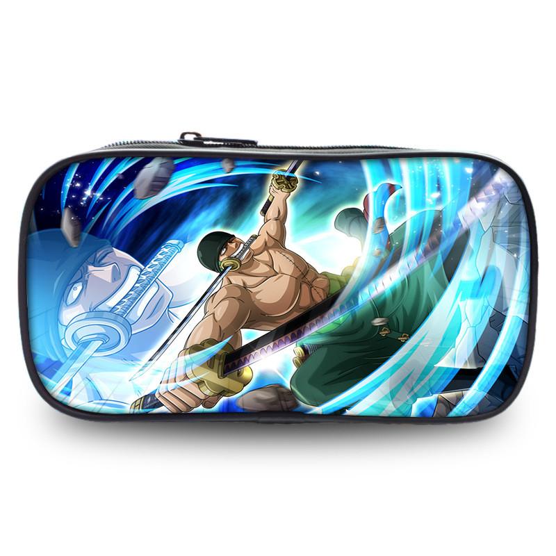 Stunning Polyester One Piece Pencil Case Featuring Zoro And Luffy For Students