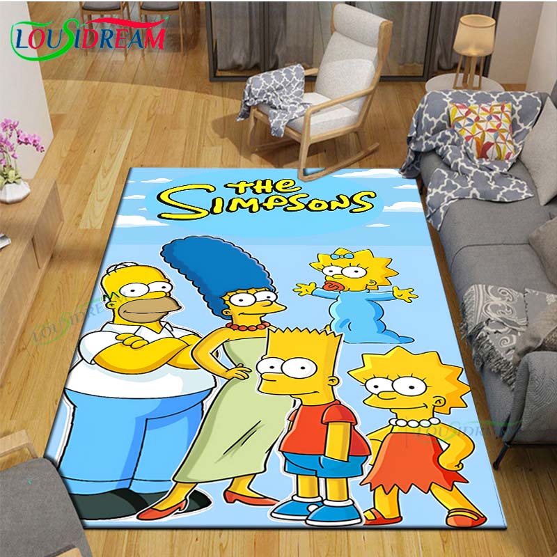 Hot Cartoon TV Role Printed Carpet Outdoor Rug Area Rug Non-slip Carpet Bedroom Decor Carpet for The-A-Simpsons Room Gift