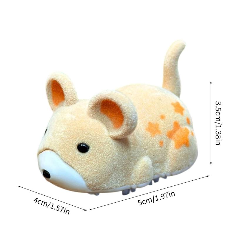 Robotic Plush Mouse Cats Toy Simulated Animal Automatic Movements Anxiety Boredom Relief For Indoor Floor Table Use
