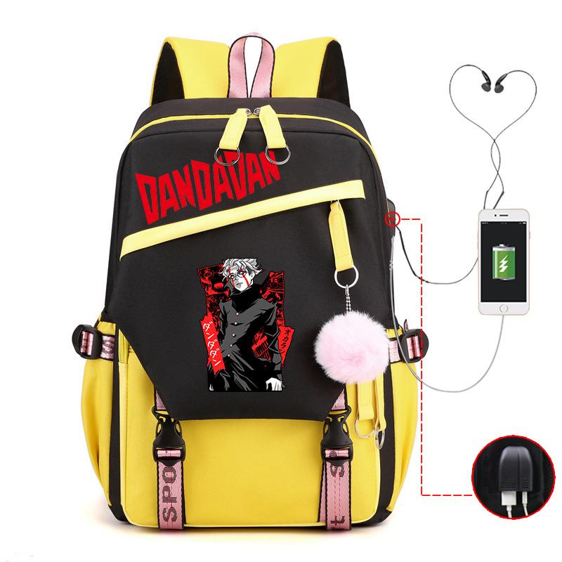 Neuer Dandadan Peripherie Schultasche Mode College Wind Große Kapazität Freizeit Student USB Rucksack