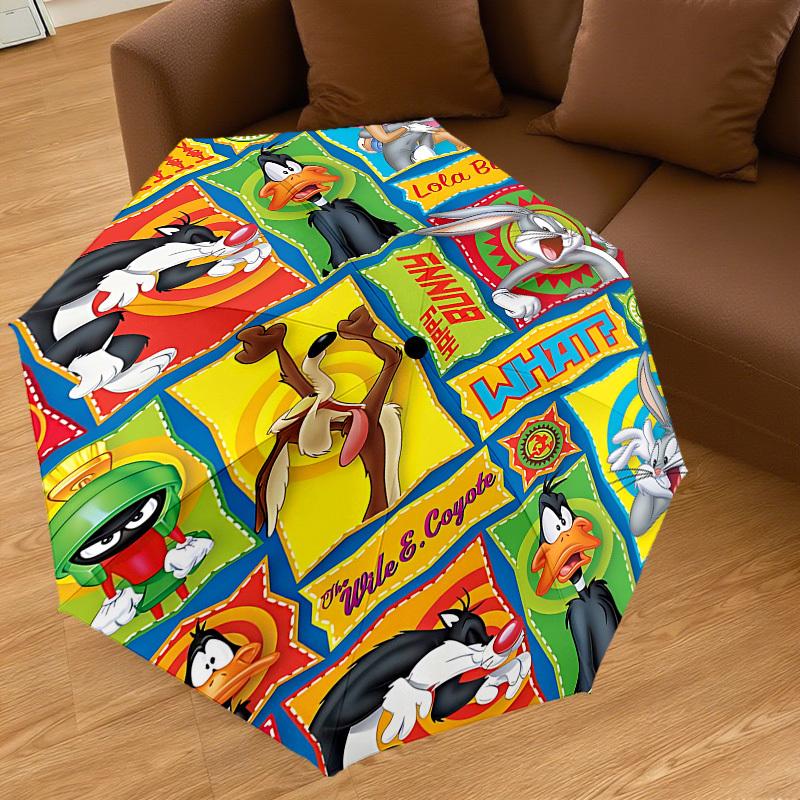 1PC Warner cartoon characters Umbrella-8-Rib Reinforced, Automatic Open, Lightweight & Durable-A50