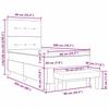Box Spring Bed with Headboard Dark Green 200 x 90 cm Velvet