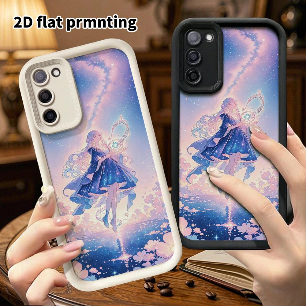 Phone Case: 2D Flat Samsung Galaxy A34 A35 M05 M06 S20 S22 S21 FE Plus 5G Tiered Protective Case, Flower Sea Nebula, Christmas and Halloween Gift