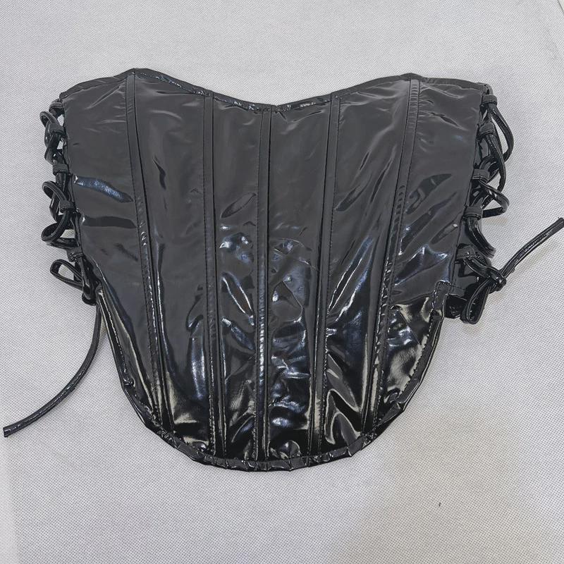 2024 Frühjahr/Sommer Tube-Top mit metallischen Trägern: Sexy Korsettweste im europäischen und amerikanischen Stil für Damen