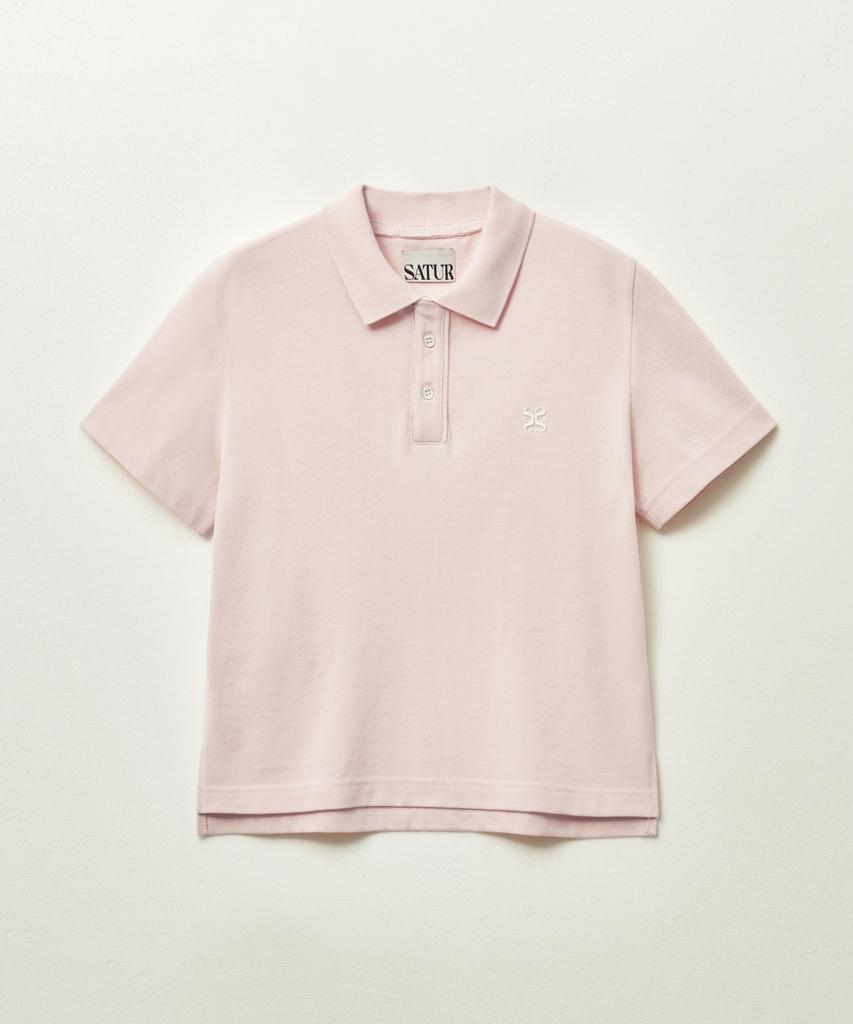 Seteo Basic Pique Polo Short Sleeve T-Shirt Pink