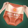 Warm Fleece-Lined High-Waisted Women's Cotton Underpants with Abdomen Control, Plus Size, Graphene Bottom
