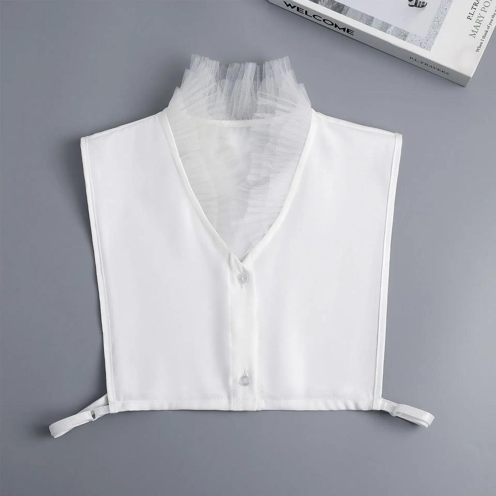 Girls Bowknots Lapel Shirt Detachable Collar Autumn Sweater Blouse Women Fake Collar Girls Removable Shirt Neck False Collar