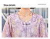Mom's Spring Chinese-Style Mid-Sleeve Shirt for Middle-Aged Women