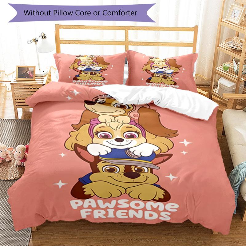 3pcs Paw Paw29 Design Cover Set - HD Printed Bedding with 1 Cover and 2 Pillowcases - Perfect for Home and Dorm Decor
