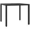 Vidaxl 5-Cz. Garden Furniture Set With Cushions, Black, Poly Rattan