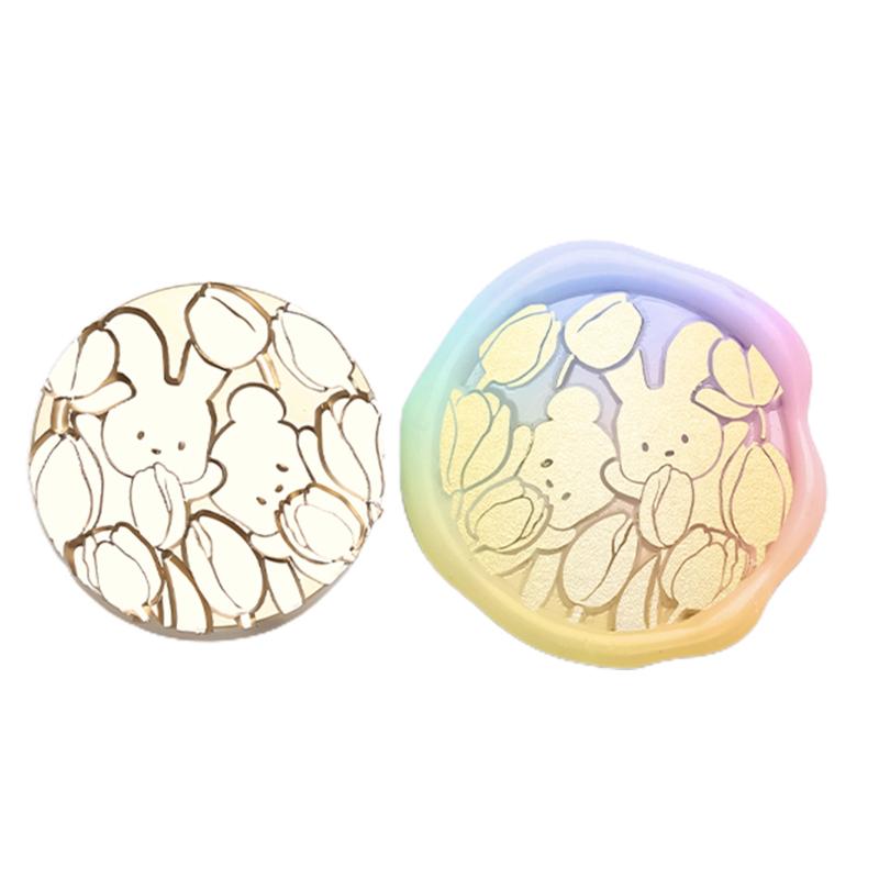 Cartoon Wax Stamp Replacement Head 11 Designs Round/Square/Rectangular for DIY Scrapbooking Card Making Sealing Envelope
