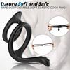 Double Ring Cock Ring Pure Silicone Delay Ring Male Pleasure Device Black Adult Sex Toy