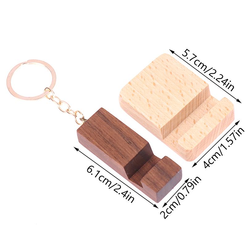 1 Pezzo Semplice Universale Portatile Legno Massello Supporti per Cellulare Portachiavi Supporto da Scrivania Holder Per Telefono Cellulare Accessori per la Casa