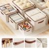 Linen Zipper Storage Boxes Large Capacity Non-Woven Fabric Clothing Organizer Bins Home Bedroom Closet Organization