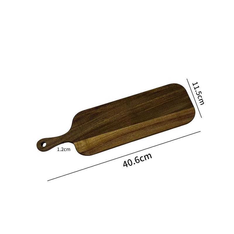 Acacia Wood Cutting Board: Solid Kitchen Chopping Board & Multi-Use Dining Plate