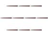Set of 10 Hexagonal Wood Grain Teak X X Wooden Chopsticks by Setomonohonpo 20.5cm Chopsticks, (Two Coats) [20.5 0.7 0.8cm]